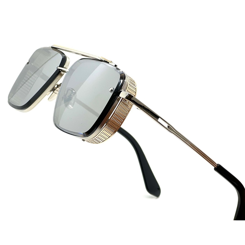 Square Aviator Sunglasses Mirror Lens Designer Men Women Sunglasses Eye Glasses - Picture 3 of 8